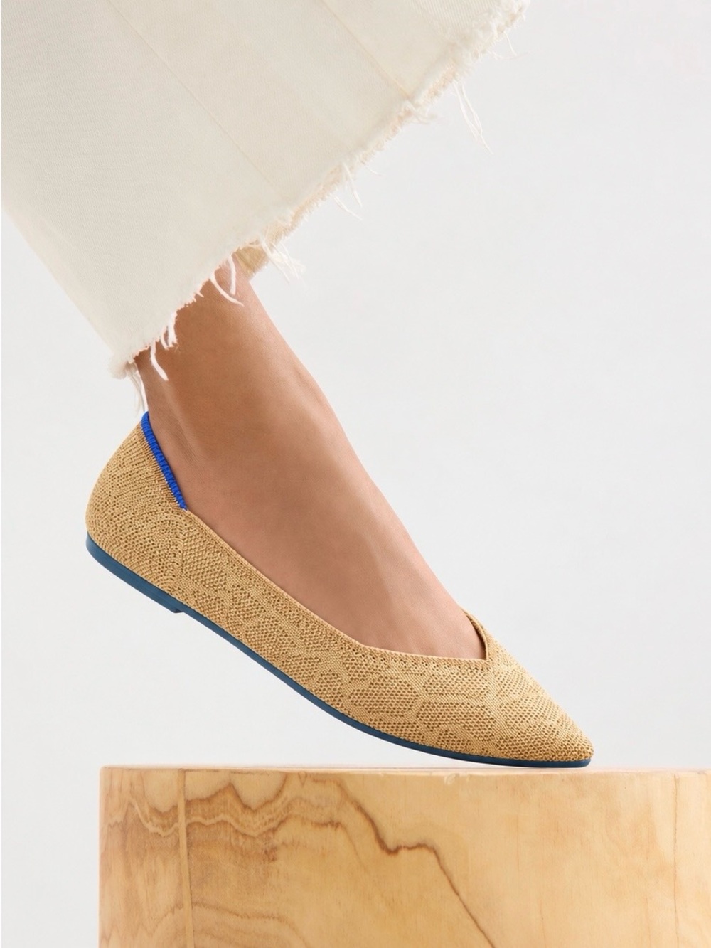 Rothy’s | Retired Rare Sahara Gold The Pointed Toe Giraffe Ballet Flat ~ US 7